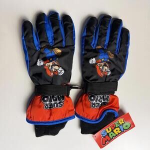 Nintendo Boys’ Super Mario Bros Ski Gloves Size Age 4-7